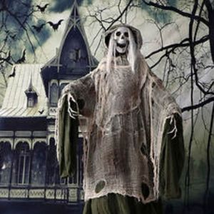 Halloween animatronic life-size skeleton